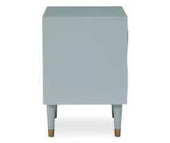 Urban Fresh Gray & Gold 2-Drawer Textured Geometric Nightstand -Chic Furniture Store 810543104 4