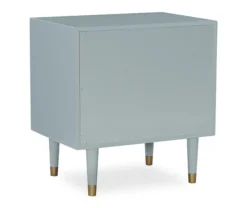 Urban Fresh Gray & Gold 2-Drawer Textured Geometric Nightstand -Chic Furniture Store 810543104 5