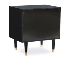 Urban Fresh Black & Gold 2-Drawer Textured Geometric Nightstand 11 Urban Fresh Black & Gold 2-Drawer Textured Geometric Nightstand -Chic Furniture Store 810543105 5