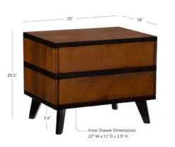 Manhattan Walnut 2-Drawer Mid-Century Wood Nightstand 23 Manhattan Walnut 2-Drawer Mid-Century Wood Nightstand -Chic Furniture Store 810543109 D8 12