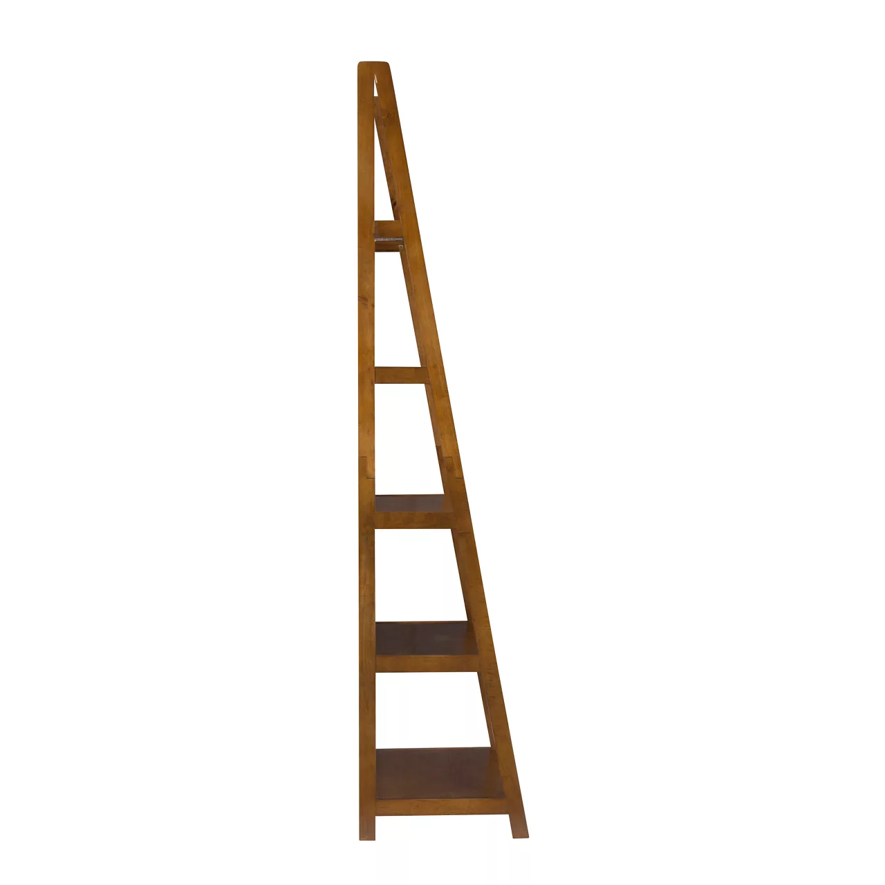 Presley Walnut 5-Shelf Ladder Bookcase 7 Presley Walnut 5-Shelf Ladder Bookcase - Image 5