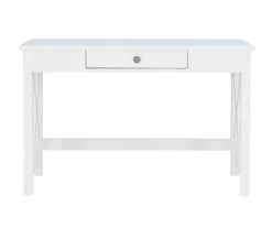Richland White 1-Drawer Wood X Leg Desk -Chic Furniture Store 810543159 3