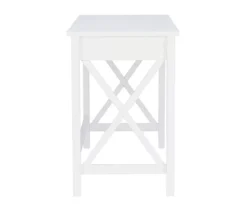Richland White 1-Drawer Wood X Leg Desk -Chic Furniture Store 810543159 4