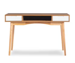 Nate Ash & White 2-Drawer Writing Desk -Chic Furniture Store 810543187 A0 2