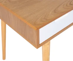 Nate Ash & White 2-Drawer Writing Desk -Chic Furniture Store 810543187 A8 5