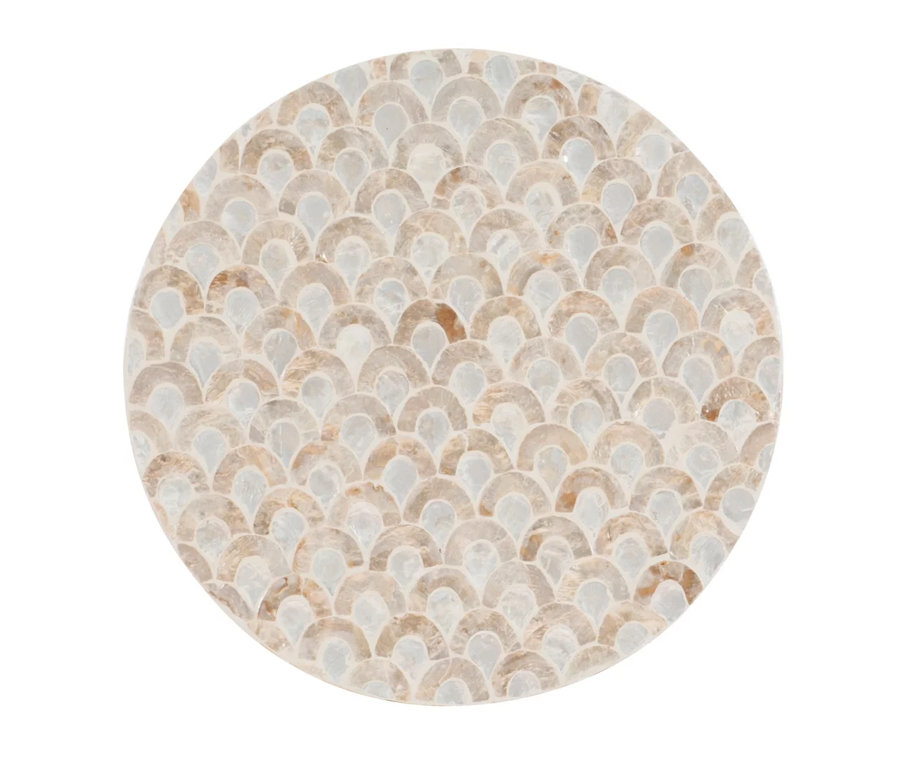 Globa Designs White & Gold Capiz Mosaic Beehive Accent Table 9 Globa Designs White & Gold Capiz Mosaic Beehive Accent Table - Image 7