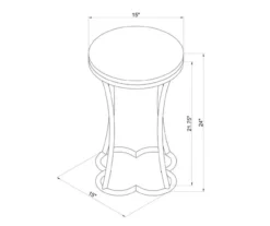 Globa Designs White & Gold Capiz Mosaic Beehive Accent Table 23 Globa Designs White & Gold Capiz Mosaic Beehive Accent Table -Chic Furniture Store 810543194 A7