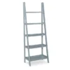 Boston Gray 5-Shelf Wooden Ladder Bookcase -Chic Furniture Store 810543216 1
