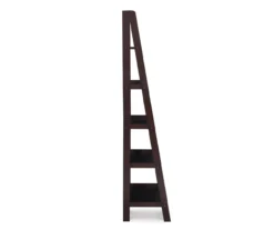 Boston Espresso 5-Shelf Wooden Ladder Bookcase -Chic Furniture Store 810543223 A0 2