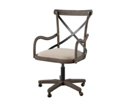 Radley Cafe Gray Wash X-Back Swivel Office Chair -Chic Furniture Store 810543227 4
