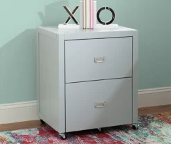 Kari Gray 2-Drawer Rolling Filing Cabinet 8 Kari Gray 2-Drawer Rolling Filing Cabinet -Chic Furniture Store 810543238 2
