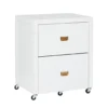 Kari White 2-Drawer Rolling Filing Cabinet -Chic Furniture Store 810543247 1