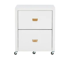 Kari White 2-Drawer Rolling Filing Cabinet -Chic Furniture Store 810543247 3