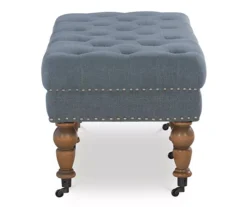 Claire Linen Upholstered Rolling Bench -Chic Furniture Store 810543278 4