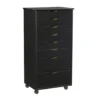 Craft Mate Black Wood 8-Drawer Rolling Storage Cart -Chic Furniture Store 810543294 1