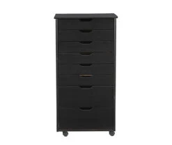 Craft Mate Black Wood 8-Drawer Rolling Storage Cart -Chic Furniture Store 810543294 3