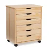 Craft Mate Wide Natural 6-Drawer Rolling Storage Cart -Chic Furniture Store 810543296 1