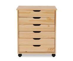 Craft Mate Wide Natural 6-Drawer Rolling Storage Cart -Chic Furniture Store 810543296 3