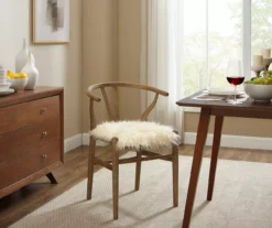 Emmitt Gray & Brown Faux Fur Wishbone Chair 15 Emmitt Gray & Brown Faux Fur Wishbone Chair -Chic Furniture Store 810543298 A0 9