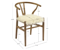 Emmitt Gray & Brown Faux Fur Wishbone Chair 23 Emmitt Gray & Brown Faux Fur Wishbone Chair -Chic Furniture Store 810543298 D8 11