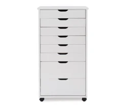 Craft Mate White Wood 8-Drawer Rolling Storage Cart -Chic Furniture Store 810543299 3