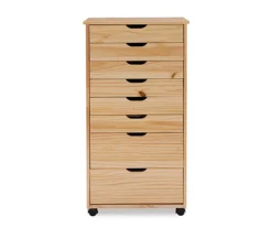 Craft Mate Natural Wood 8-Drawer Rolling Storage Cart -Chic Furniture Store 810543300 3