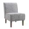 Jane Dark Gray Upholstered Coastal Slipper Chair -Chic Furniture Store 810543303 1