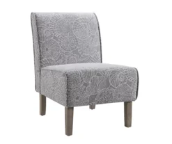 Jane Dark Gray Upholstered Coastal Slipper Chair