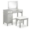 Jasmine 2-Piece White 1-Drawer Lifting Mirror Vanity Set -Chic Furniture Store 810543315 1