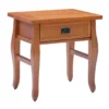 Denver Antique Pine 1-Drawer Curved Leg End Table -Chic Furniture Store 810543318 A0 1