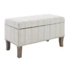 Lisa Railroad Striped Storage Ottoman -Chic Furniture Store 810543333 1