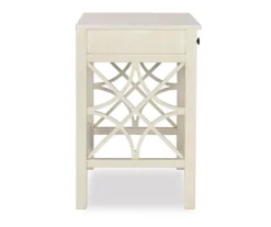 Brynn Antique White Geometric Writing Desk -Chic Furniture Store 810543367 5