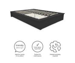 DHP Micah Gray Linen Queen Platform Bed -Chic Furniture Store 810543448 4