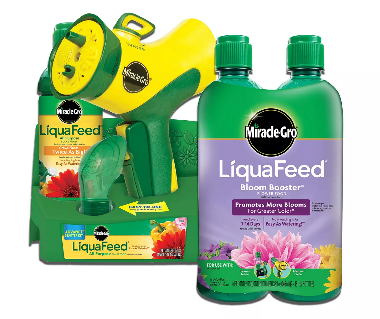 LiquaFeed 4-Piece All Purpose Plant Food Advance Starter Kit & Bloom Booster Flower Food Bundle 3 LiquaFeed 4-Piece All Purpose Plant Food Advance Starter Kit & Bloom Booster Flower Food Bundle
