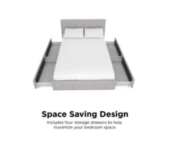 Atwater Living DHP Ryder Linen Upholstered Bed With Storage -Chic Furniture Store 810543649 1