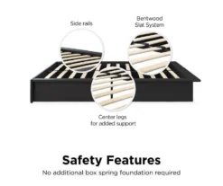 DHP Micah Black Faux Leather King Platform Bed -Chic Furniture Store 810543681 5