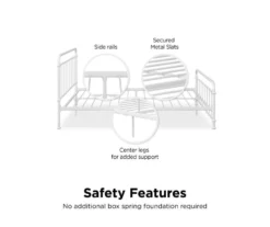 Brooklyn White Iron Full Bed -Chic Furniture Store 810543698 5