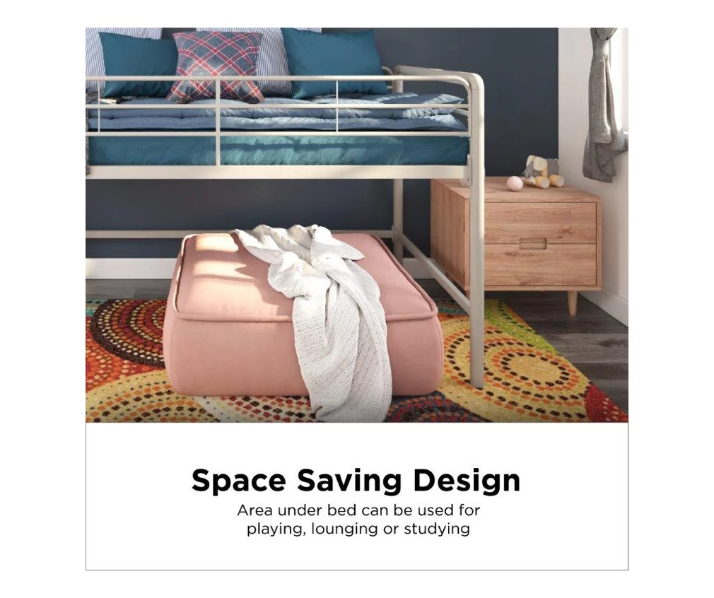 DHP Kaden Gray Junior Twin Loft Bed With Storage Steps 6 DHP Kaden Gray Junior Twin Loft Bed With Storage Steps - Image 4