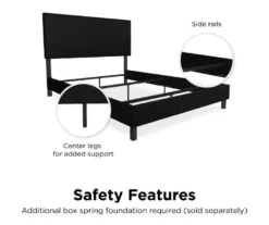 Atwater Living DHP Jazmine Black Faux Leather Upholstered Bed 31 Atwater Living DHP Jazmine Black Faux Leather Upholstered Bed -Chic Furniture Store 810543812 2