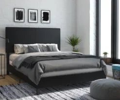 Atwater Living DHP Jazmine Black Faux Leather Upholstered Bed 33 Atwater Living DHP Jazmine Black Faux Leather Upholstered Bed -Chic Furniture Store 810543813 6