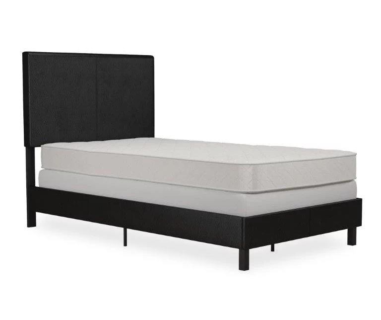 Atwater Living DHP Jazmine Black Faux Leather Upholstered Bed 3 Atwater Living DHP Jazmine Black Faux Leather Upholstered Bed