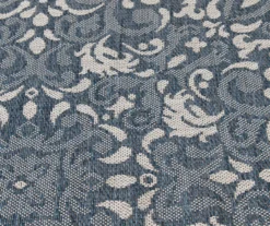 Broyhill Sandpointe Cobalt & Ecru Damask Outdoor Area Rug -Chic Furniture Store 810546507 810546506 810546505 810546504 810546503 4