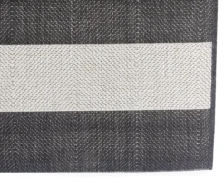 Afuera Onyx & Ivory Stripe Outdoor Area Rug, (7' 10" X 10' 9") -Chic Furniture Store 810547476 810547477 810547478 2