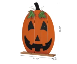 Slatted Jack O'Lantern Light-Up Decor -Chic Furniture Store 810547771 7