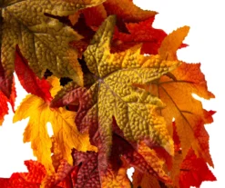 24" Maple Leaves Light-Up Wreath -Chic Furniture Store 810547843 4