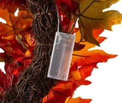 24" Maple Leaves Light-Up Wreath -Chic Furniture Store 810547843 5