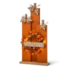 "Welcome" Light-Up Wreath Pumpkin Decor -Chic Furniture Store 810547855 A0 1