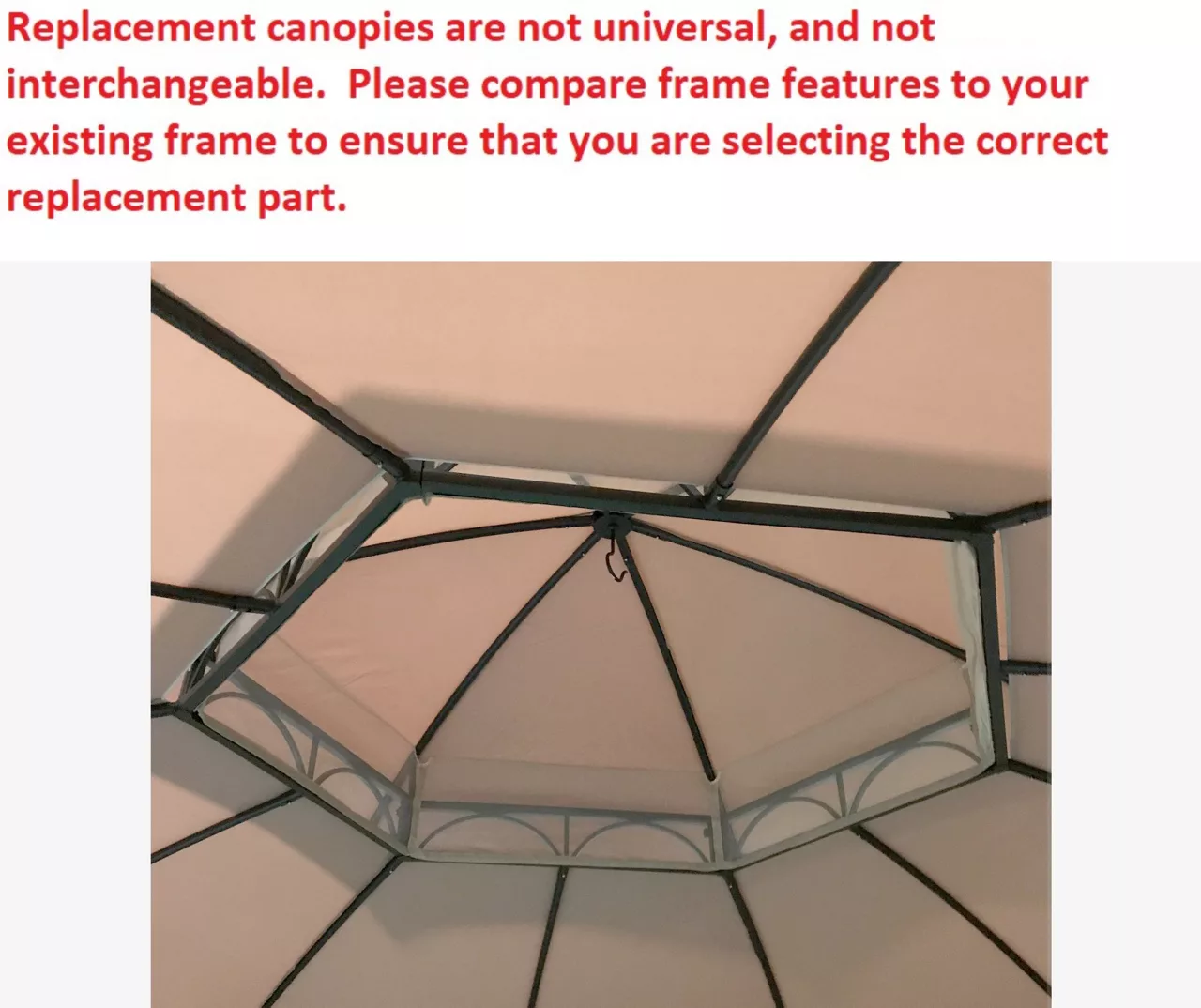 Heritage Hexagon Gazebo Replacement Riplock Canopy 14 Heritage Hexagon Gazebo Replacement Riplock Canopy - Image 12