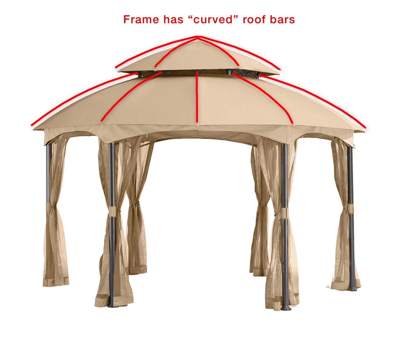 Heritage Gazebo Palm Leaves Replacement Canopy 6 Heritage Gazebo Palm Leaves Replacement Canopy - Image 4