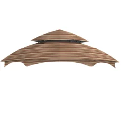 Heritage Gazebo Canyon Stripe Replacement Canopy -Chic Furniture Store 810549193 11